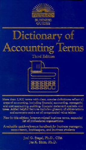 Dictionary of Accounting Terms (Barrons Business Guides) - VERY GOOD ...