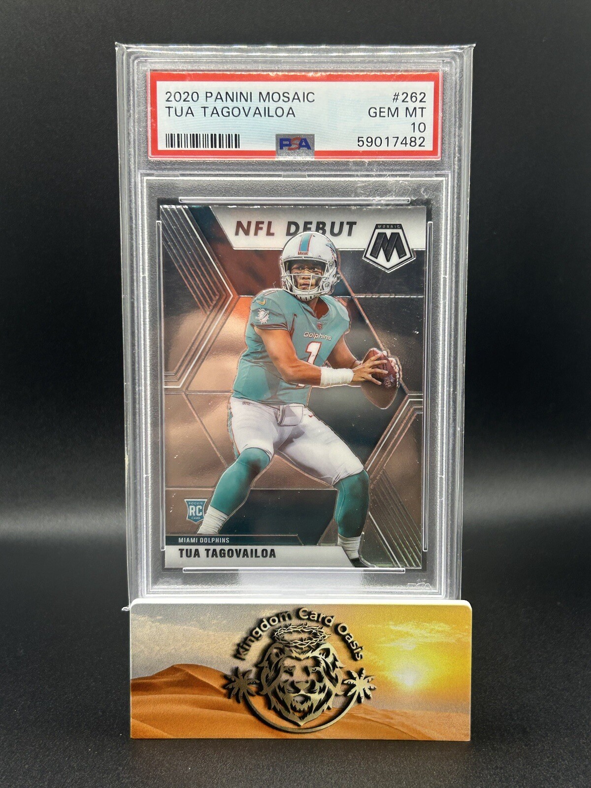 💥2020 Panini Mosaic TUA TAGOVAILOA RC #262 Dolphins Rookie PSA 10💥GEM💥10