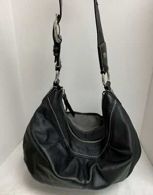 【希少】OLD COACH Dulles Bag leather black Coach Soho Black Leather Bag Large Coach No. D0973-F13731 | eBay