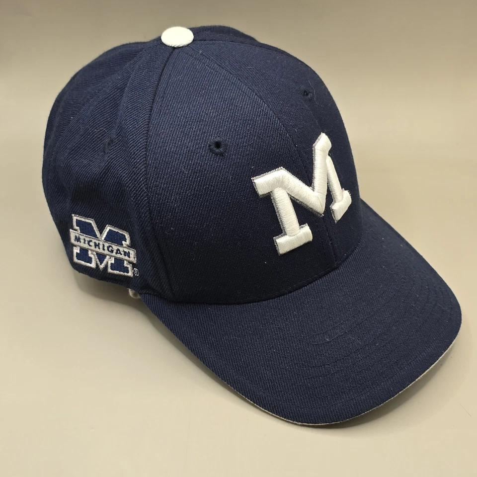 University of Michigan Hat Cap Blue adjustable UMICH Wolverines Embroidered - Image 3 of 4