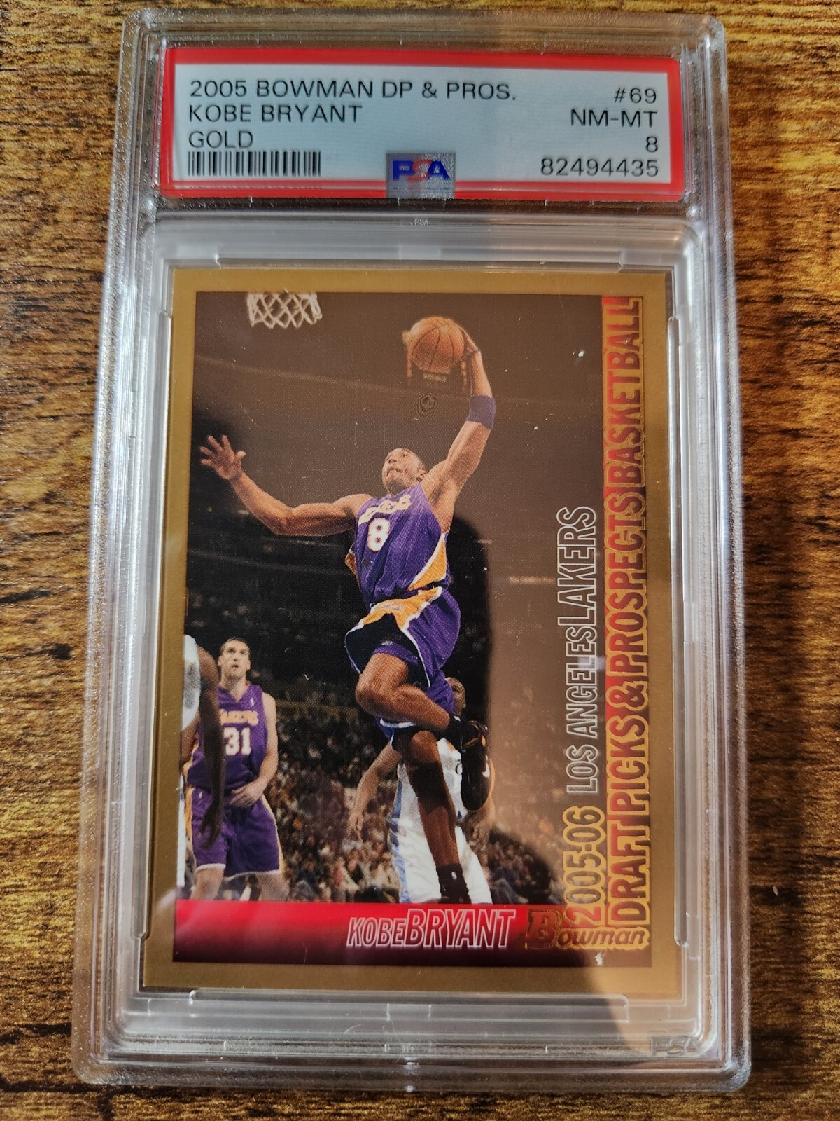 2005-06 Bowman Draft Picks & Prospects Kobe Bryant Gold SP PSA 8 #69 Lakers HOF