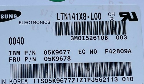 LENOVO THINKPAD T20 OEM 14.1" XGA LCD MATTE SCREEN, LTD141ECJV, 05K967, 141-06 - Picture 3 of 3