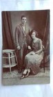 Real photograph antique postcard a nice couple Homerton 1910s London