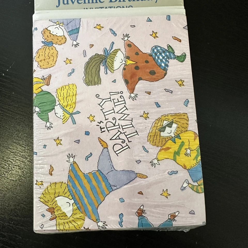 Invitaciones de cumpleaños para niños sello vintage años 80 nuevas 8 unidades selladas HORA DE FIESTA Foto 2 de 4