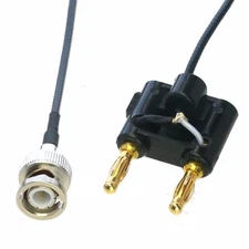 BNC male to 4mm Banana dual Binding Post RG316 Oscilloscope Test Cable Lab 2~16'