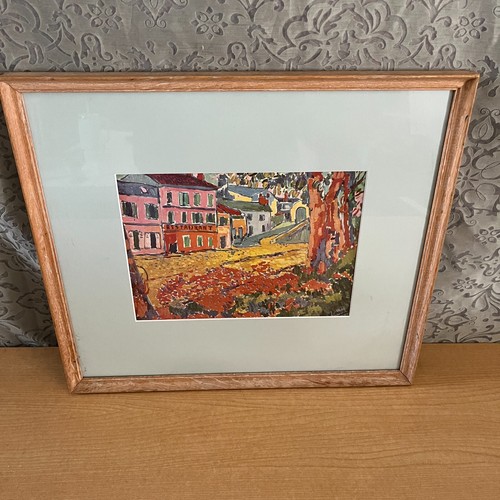 Stampa personalizzata con cornice Maurice De Vlaminck Restaurant de la Machine a Bougival - Foto 4 di 6