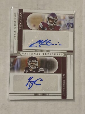 2021 National Treasures Collegiate Kylin Hill + KJ Costello Dual Auto #37/99