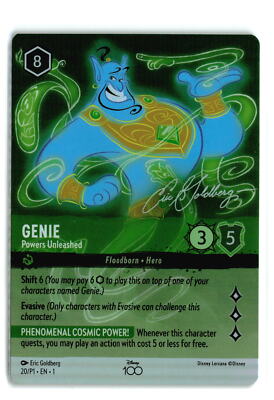 Disney 100 Lorcana Genie Powers Unleashed! Rise of the Floodborn Promo 20/P1 NM