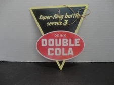 DOUBLE COLA SODA FAN PULL 6 3/4 X 6 1/4" DRINK DOUBLE COLA