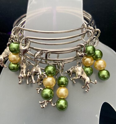 USF BULLS Expandable Bangle Bracelet w/ Charms-0117