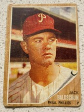 1962 Topps Venezuelan Jack Baldschun Spanish Back Rare #46 Philladlphia Phillies