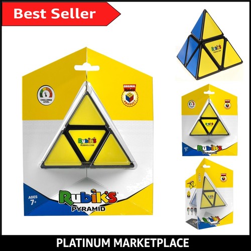 Fesselndes rotes Twisty Puzzle: Rubiks Pyramide - Steigern Sie Gedächtnis & Kreativität