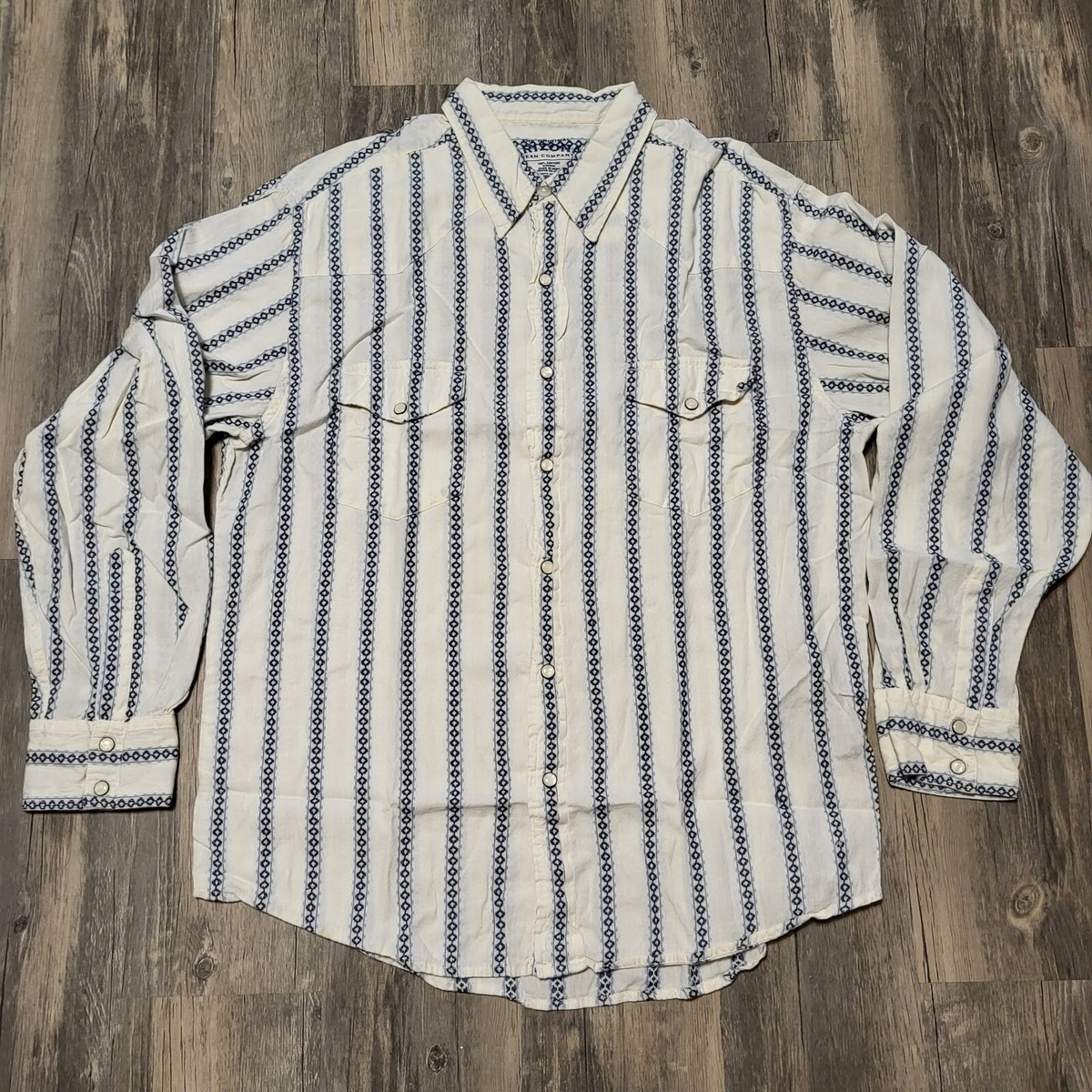 Arizona Jean Pearl Snap Button Up Shirt Southwestern Print Long