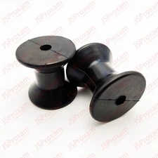 Bow Stop Rollers 2 Pack 3 Inch Mounting Width Boat Trailer Black Molded Rubber