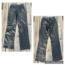 Vintage 80s 90s E Rojas Butter Soft Black Napa Leather Bootcut Pant XS 25 Waist