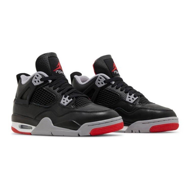 NIKE AIR JORDAN 4 BRED REIMAGINED GS SIZE 6.5Y *FQ8213-006 NIKE AIR JORDAN 4 BRED REIMAGINED GS SIZE 6.5Y *FQ8213-006