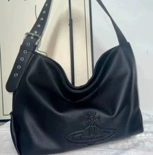 Vivienne Westwood Tote bag shoulder bag Black  Regal Emboss New Outlet item