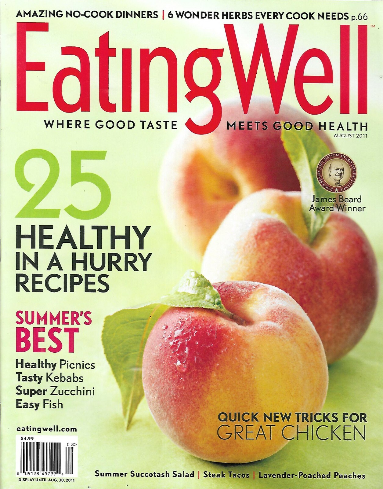 Eating Well Magazine 25 Healthy Recipes Picnics Kebabs Super Zucchini Chicken