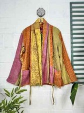 10 Pc Indian Handmade Kantha Jacket, Soft Cotton Kantha Jacket, Bath Robe Kimono