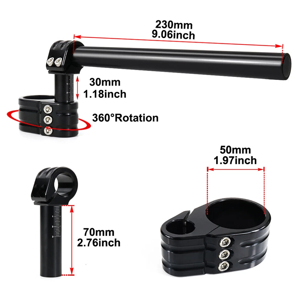 Fit For Suzuki TL 1000 S 97-21/R 98-05 Aftermarket MultiClip Clip-ons Handlebar - Image 3 of 4