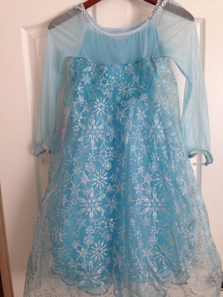 Auténtico DISNEY PARK World Land Frozen Princesa ELSA Vestido Elegante DISFRAZ 10/12 Foto 2 de 3