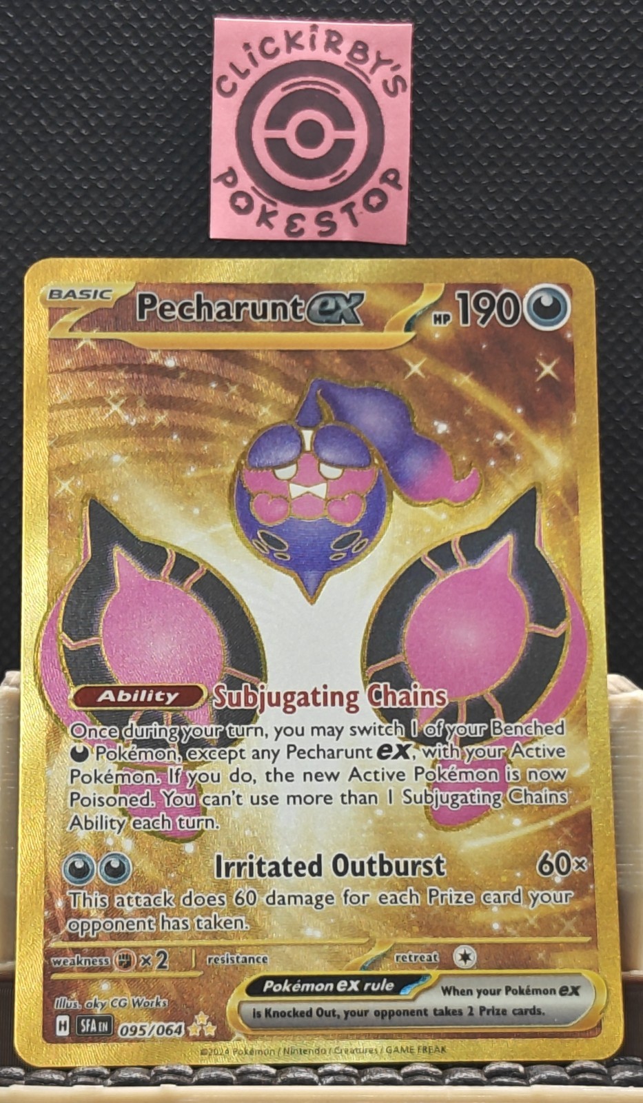 Pecharunt EX 095/064 SFA: Shrouded Fable - Hyper Rare Near Mint - English