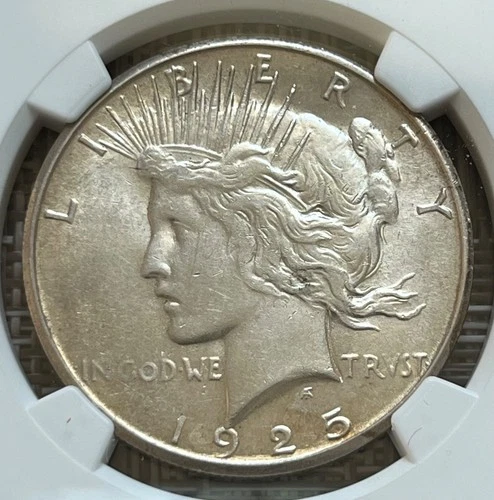 1925-S Peace dollar, NGC AU-55 - better date