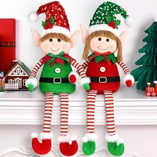 2 Pack Christmas Gnomes Decoration - Handmade Xmas Swedish Tomte Plush Scandinav