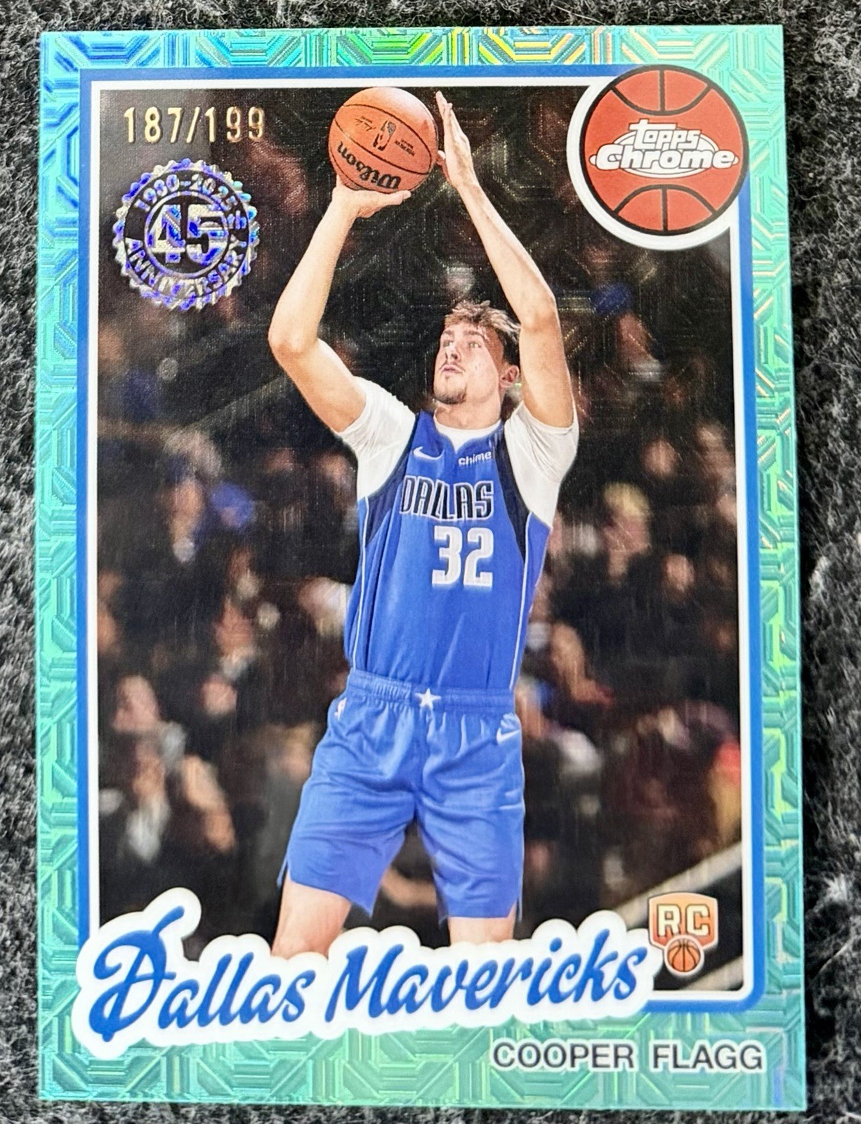 2025-26 Topps Chrome Cooper Flagg Rookie  /199 1980-81 Aqua Mojo #TC-CF