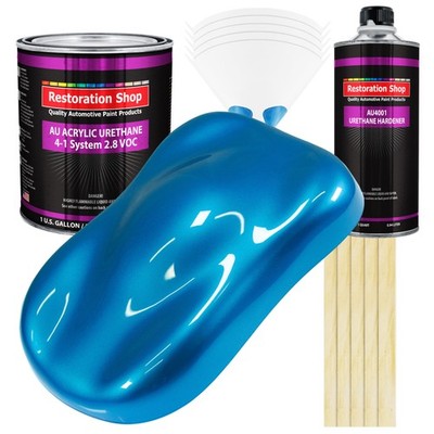 Restoration Shop Intense Blue Metallic Acrylic Urethane Gallon Kit Auto Paint
