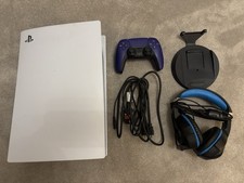 Sony PlayStation 5 PS5 Disc Edition 825gb With Controller And Headset + Stand