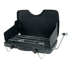 Ozark Trail 2 Burner Propane Gas Camping Stove, GCT2208WB, Black, New,Free ship