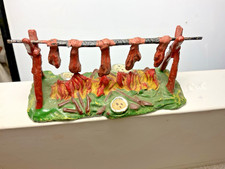 Elastolin Germany Meat Smoking Spit Cowboy Cook Out 4 Inches Plates Fire