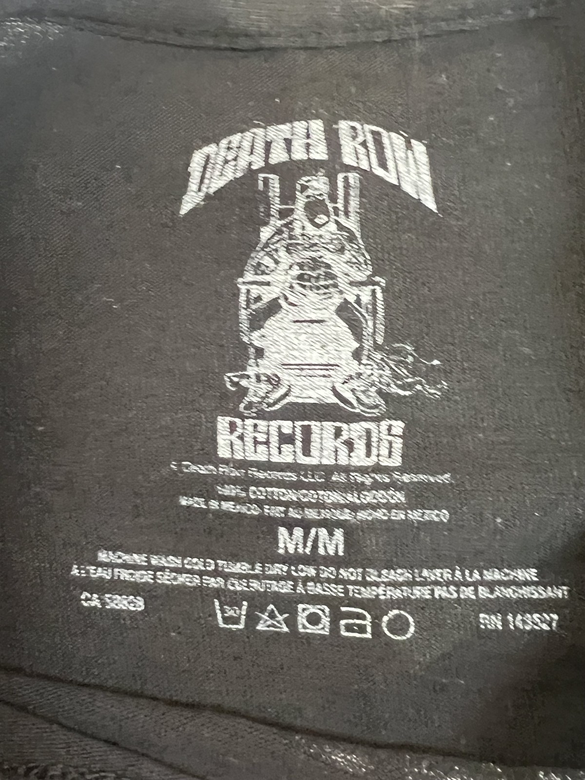 FILA Maglietta Death Row Records uomo media nera Crooks Castles hip hop grafica maglietta