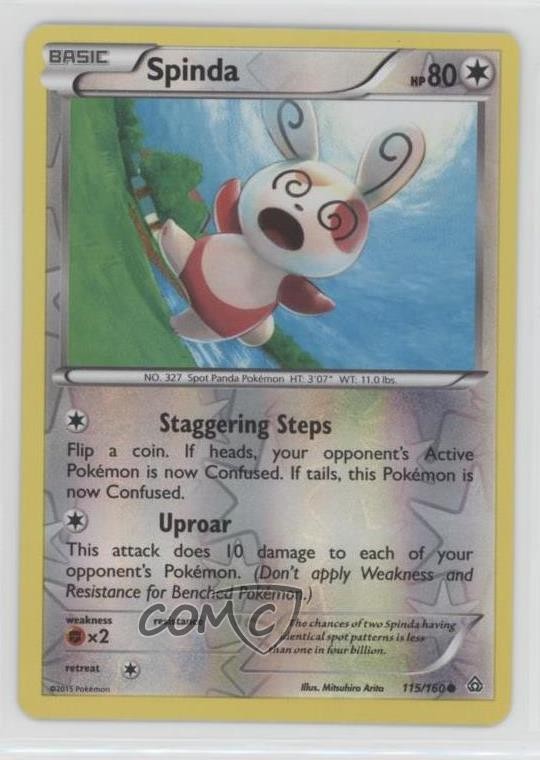 Spinda Reverse Foil Pokémon XY Primal Clash #115