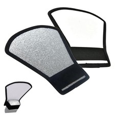 2pcs Silver/White Camera Flash Diffuser Softbox Reflector for Stretchy Band