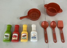 Step 2 Condiments ketchup 4 Bottles Lot Copper Pots Utensils Play Kitchen