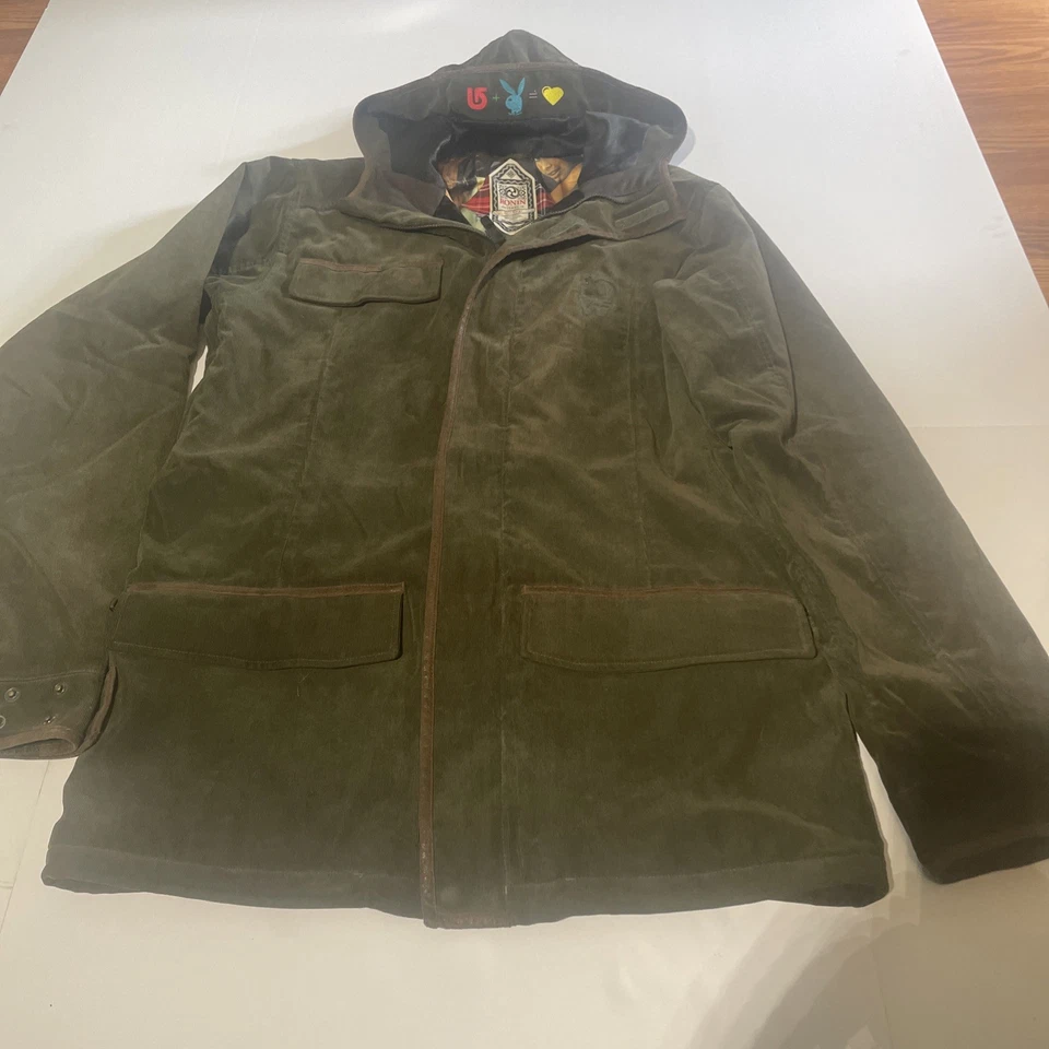 Burton Ronin x Playboy Collab jacket Green Size Large Nude Lining Rare! Read - Image 2 of 4
