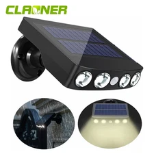 4LED Solar Powered Wall Light Outdoor Garden Yard Motion Sensor Flood & Security