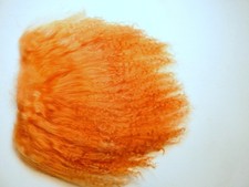 OOAK Tibetan Lamb Mohair Doll Hair Wigs, Reroot 5 x 3-1/2" Tangerine