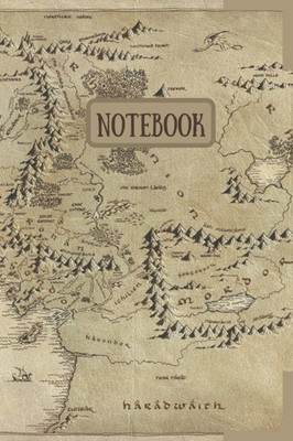 Middle Earth Map Notebook / Paperback [ 120 pages / Unlined / 6x9 inch / Cream C