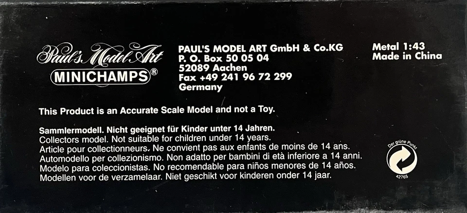 Minichamps 1/43 400601298 Maserati Birdcage Tipo 61 #98 Riverside 1960 Shelby - Photo 4/4