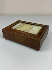 Memorial Musical Keepsake Box “The Final Flight” Angel Wings Amazing Grace Wood