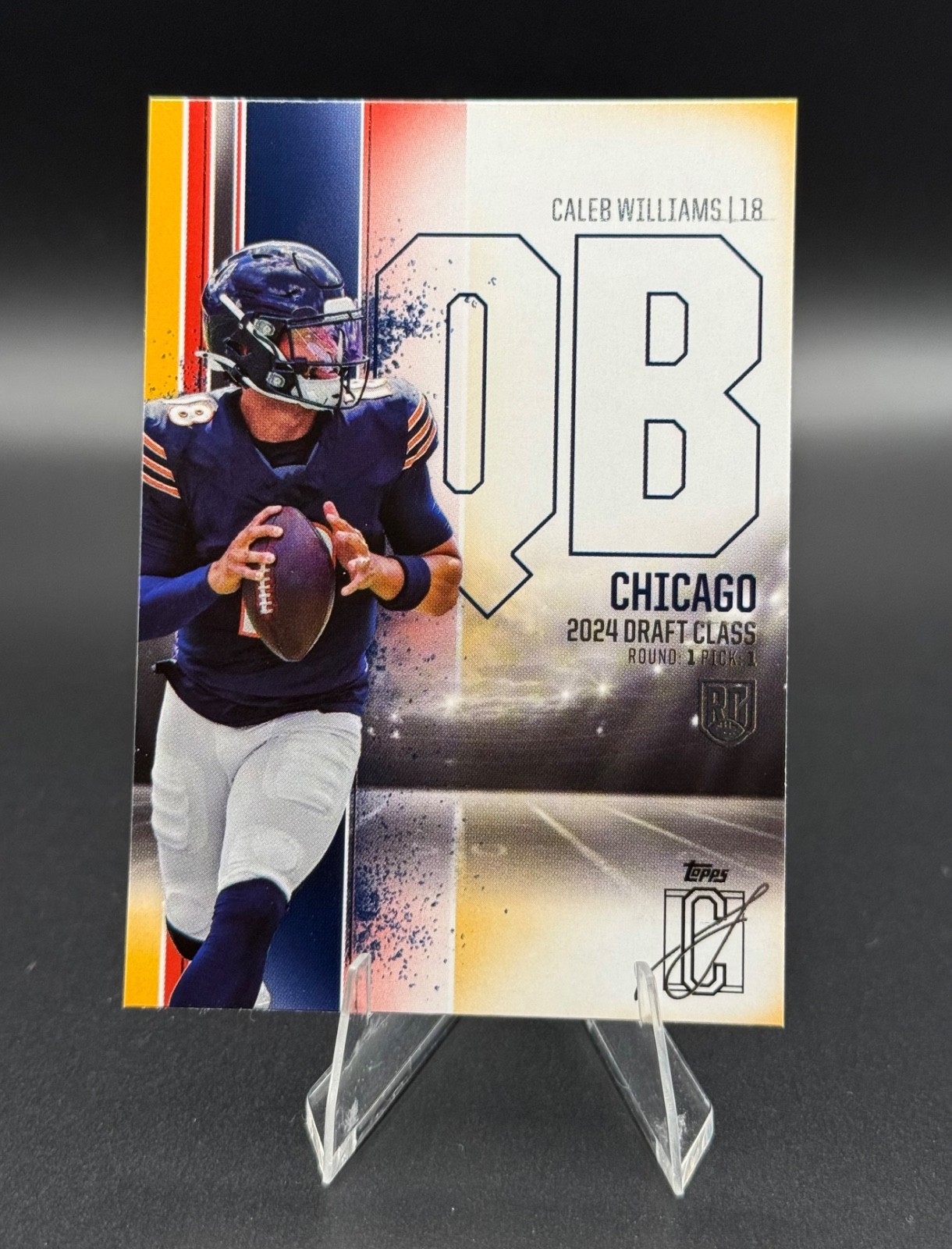 2024 Topps Signature Class - Rookies Caleb Williams #84 Red & Yellow (RC)