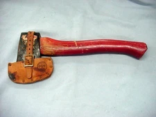 Vintage Plumb Official Boy Scout Axe With Leather Sheath 