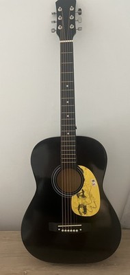 Ed Sheeran Autographed Black Acoustic Guitar Beckett Authenticated Autograph COA