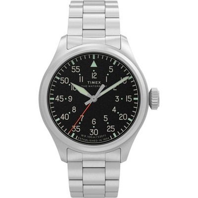 Herrenuhr TIMEX WATERBURY TW2Y70300 Edelstahl Schwarz