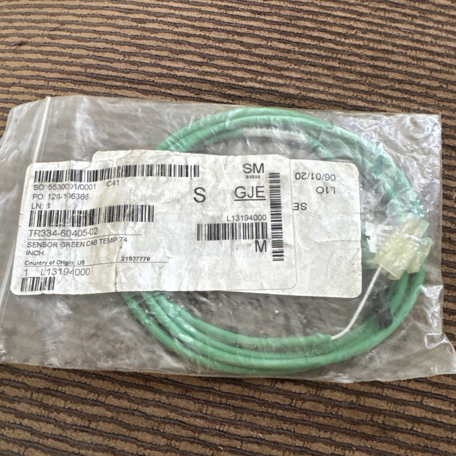 Traulsen Sensor Green Cab Temp 74" 334-60405-02 NIP