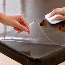 Clear Table Cover Protector 60x36'', Waterproof 1.5mm PVC Pad Tablecloth  Th...