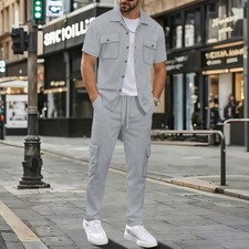 Mens Sweatsuits 2 Piece Sport Tracksuit Jogger Sweat Suits Jogging Outfits